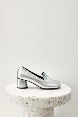 Clement Loafers Leather Silver 5cm