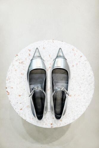 Lucy Mary Jane Flats Silver
